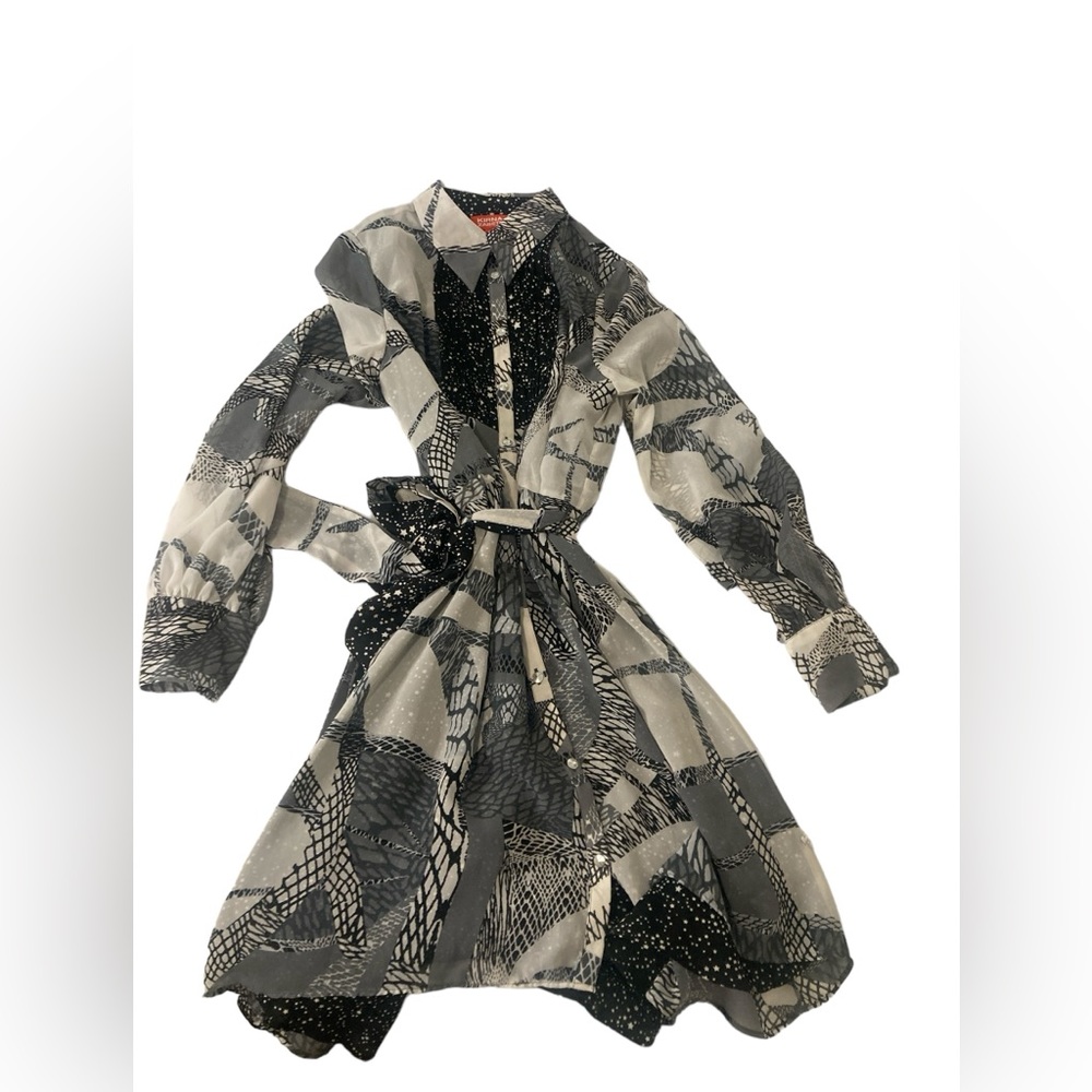 KIRNA ZABETE for TARGET BLACK & WHITE MIXED PRINT DRESS- Large- NWOT- SO GREAT!